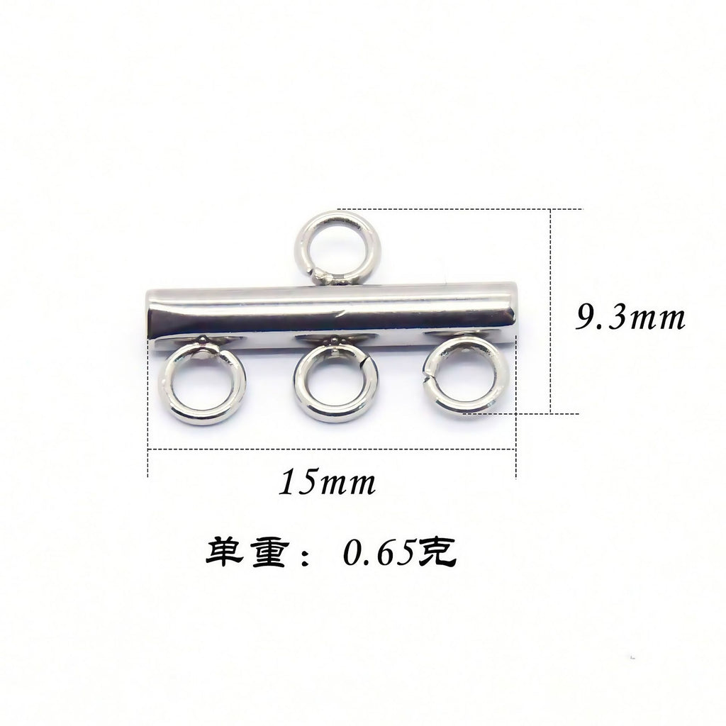 Factory Direct Sales Cross-Border Supply Stainless Steel DIY Porous Luggage Accessories Earrings Pendants Tassel Jewelry Accessories