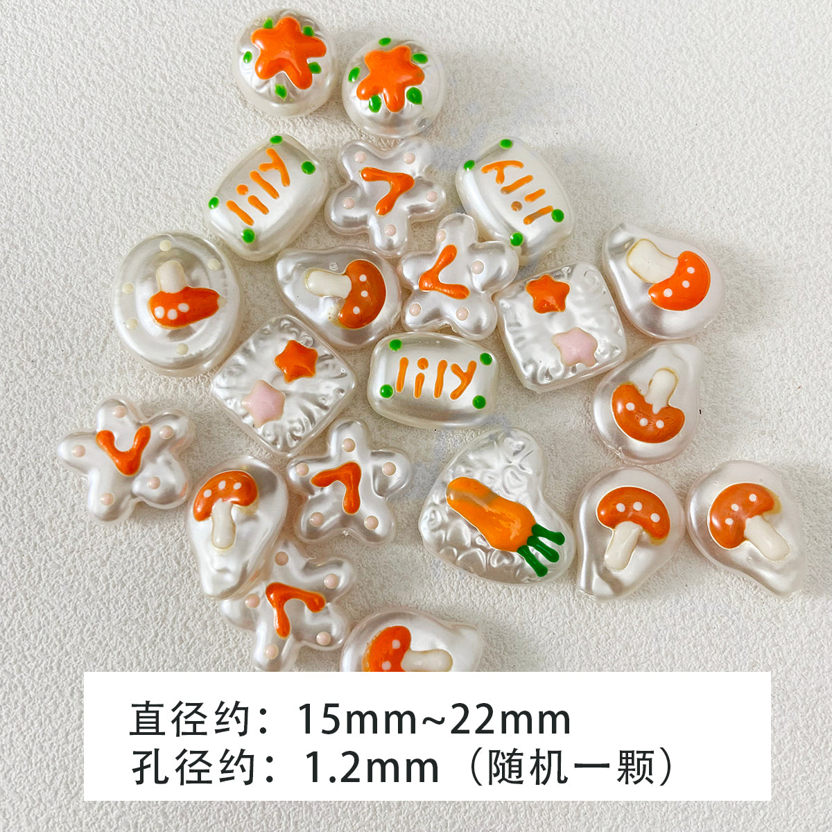 special-shaped ABS hand-painted imitation pearls loose beads love beaded diy accessories material bracelet necklace mobile phone chain beads