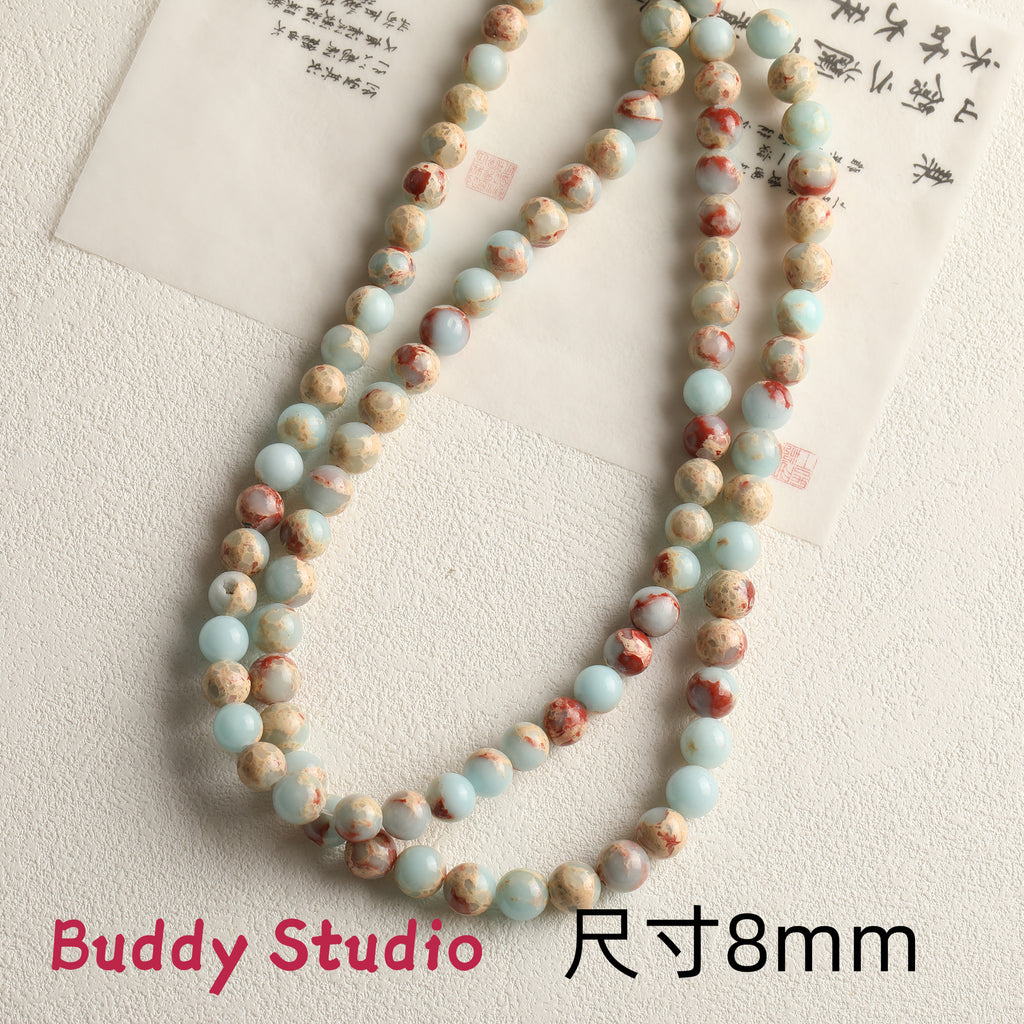 Natural Shoushan Stone series round beads tube beads loose beads diy bracelet earrings necklace jewelry accessories