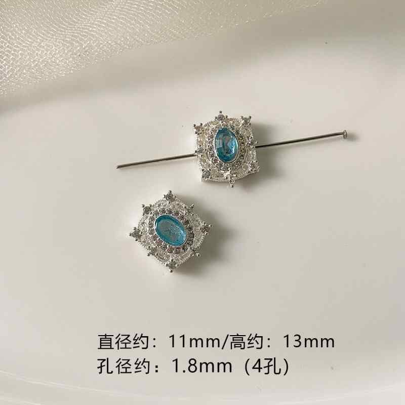 plated opal imitation aquamarine pendant bead diy accessories material