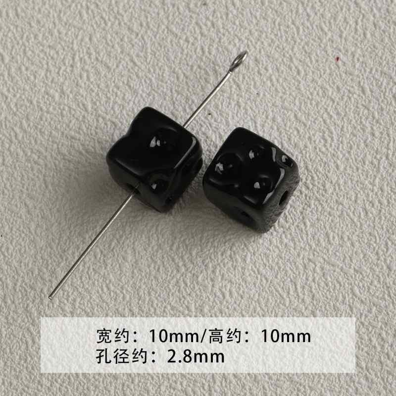 Black and green acrylic paint beaded diy accessories material