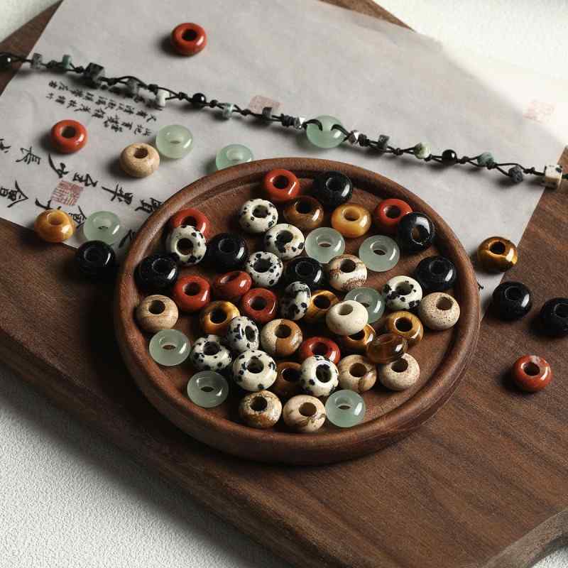 safety buckle woven bracelet bracelet wheel Abacus agate beads diy beaded jewelry accessories