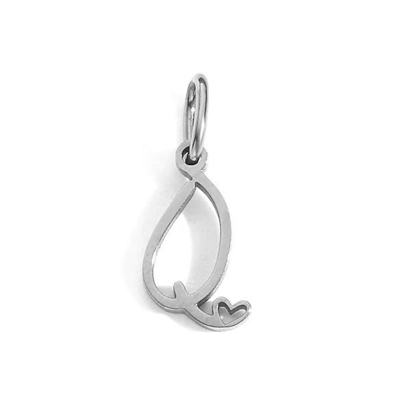 European and American Cross-border DIY26 Letter Pendant Jewelry Accessories Titanium Steel Mirror Polished Vacuum Plated Love English Letter