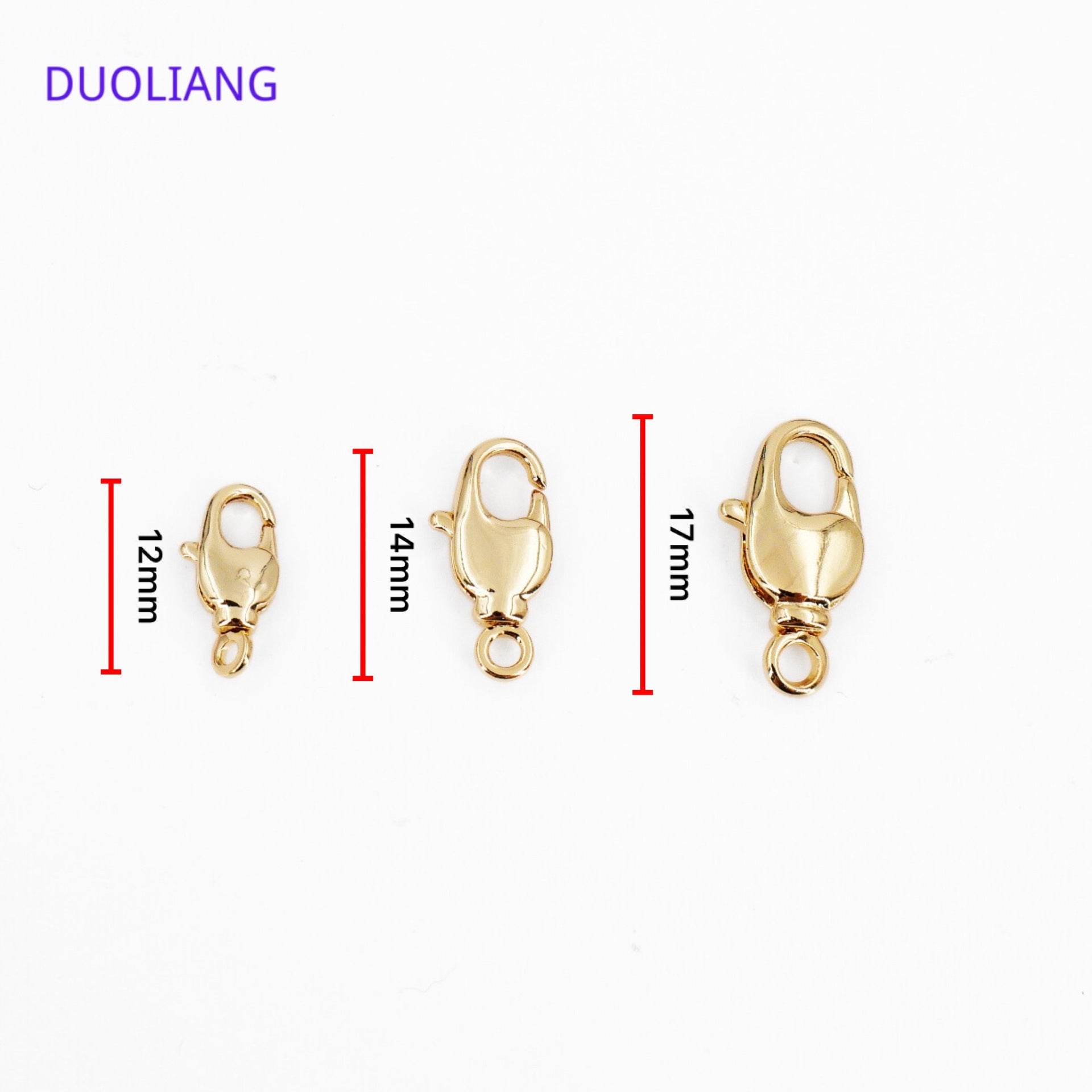 18K Gold Plated Copper Color Retention Rotating Korean Lobster Clasp Universal Clasp Bracelet Necklace End Clasp DIY Jewelry Accessories