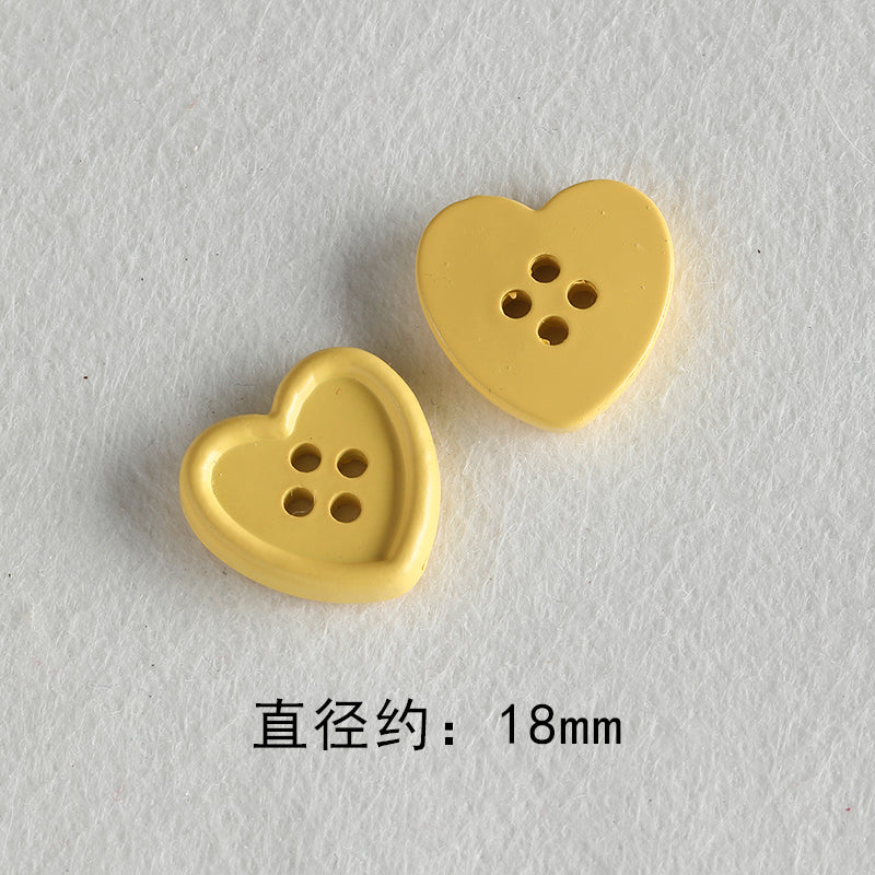 Resin color all-match niche buttons loose beads bracelet necklace mobile phone chain beads diy accessories material beads