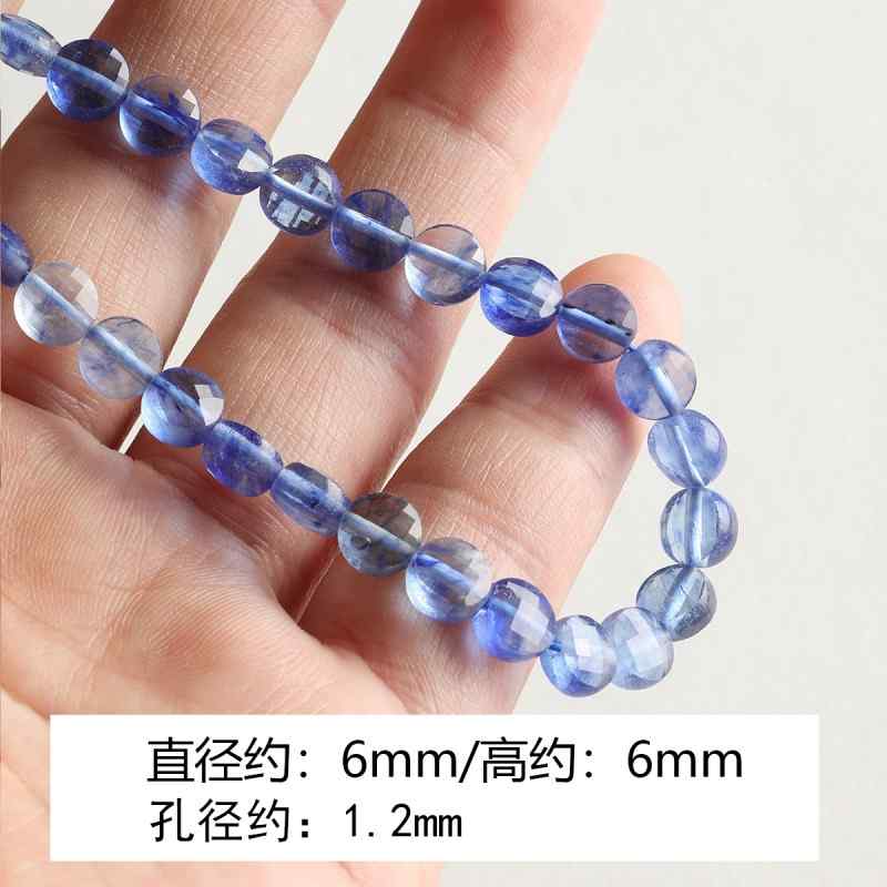 [marine] natural aquamarine turquoise spacer round tube beads beaded bracelet necklace diy accessories material