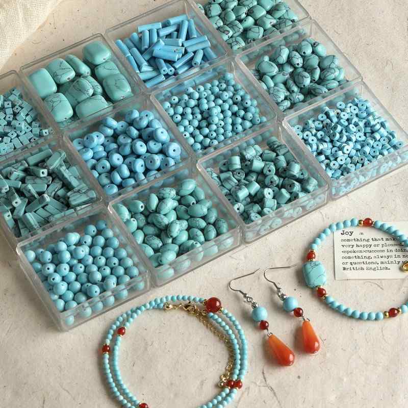 Natural Round Spacer Abacus Loose Beads Braided DIY Material