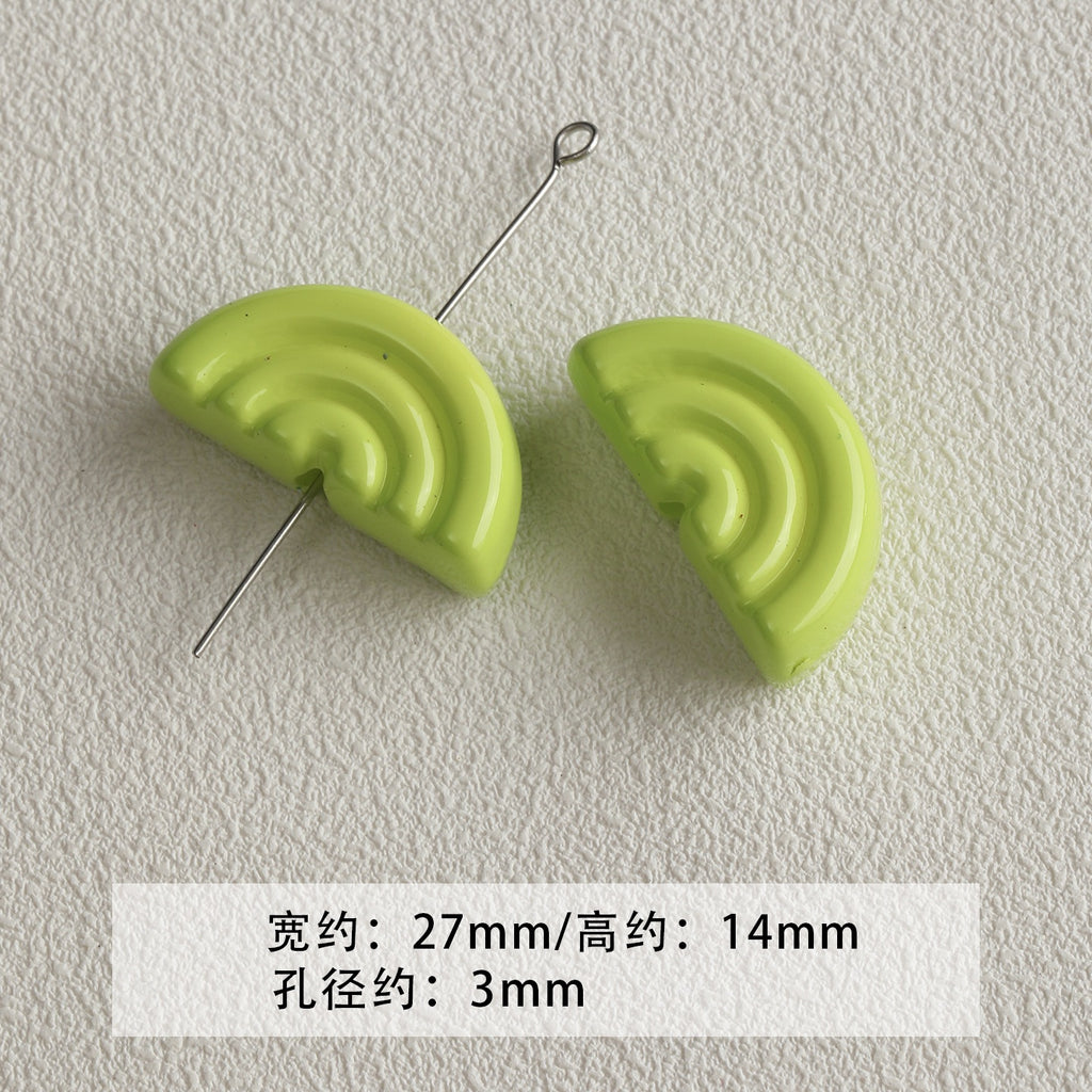 Black and green acrylic paint cheese cone star beaded mobile phone chain loose beads diy accessories material beads