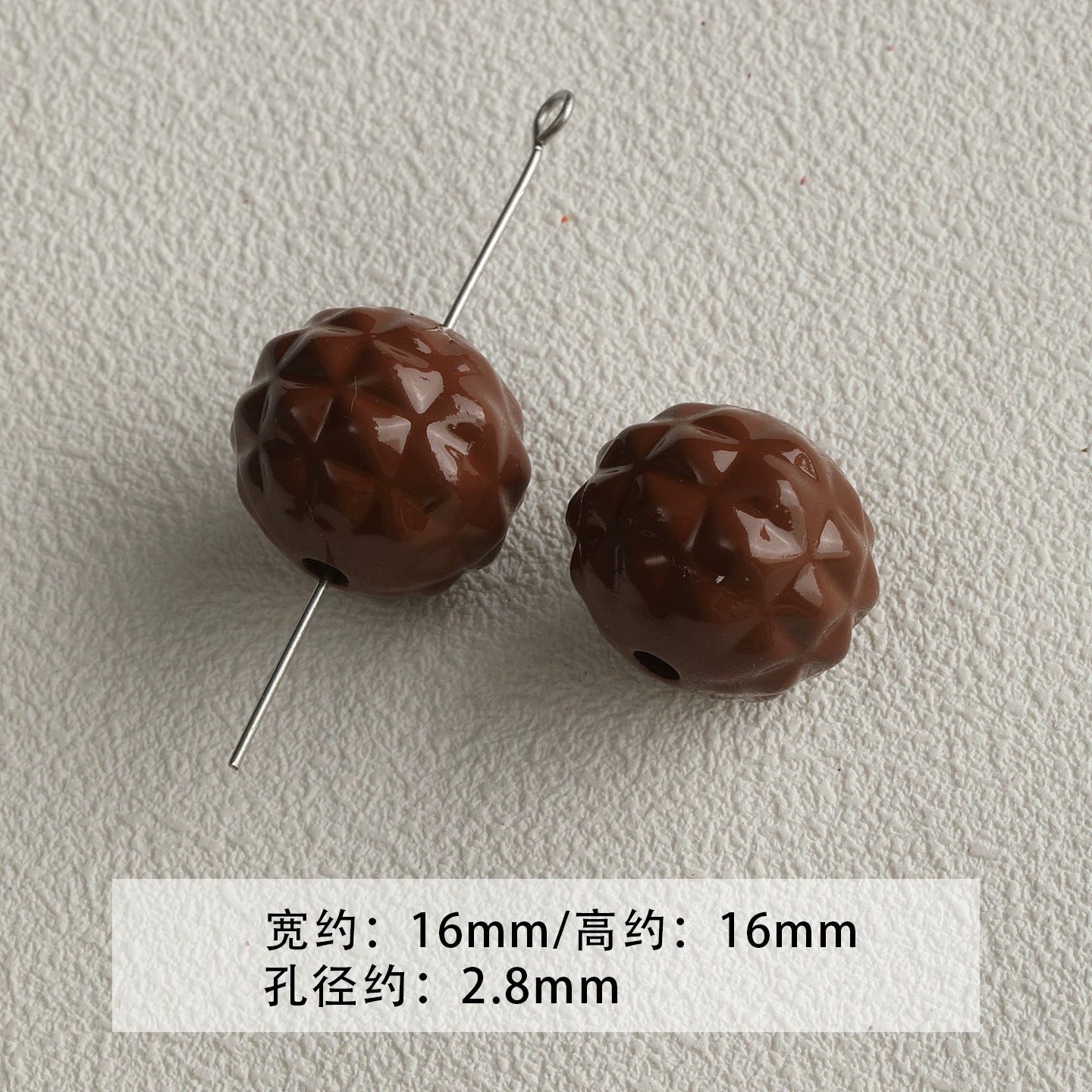 Baking paint curry color series square beads acrylic loose beads mobile phone chain key chain beads diy accessories material