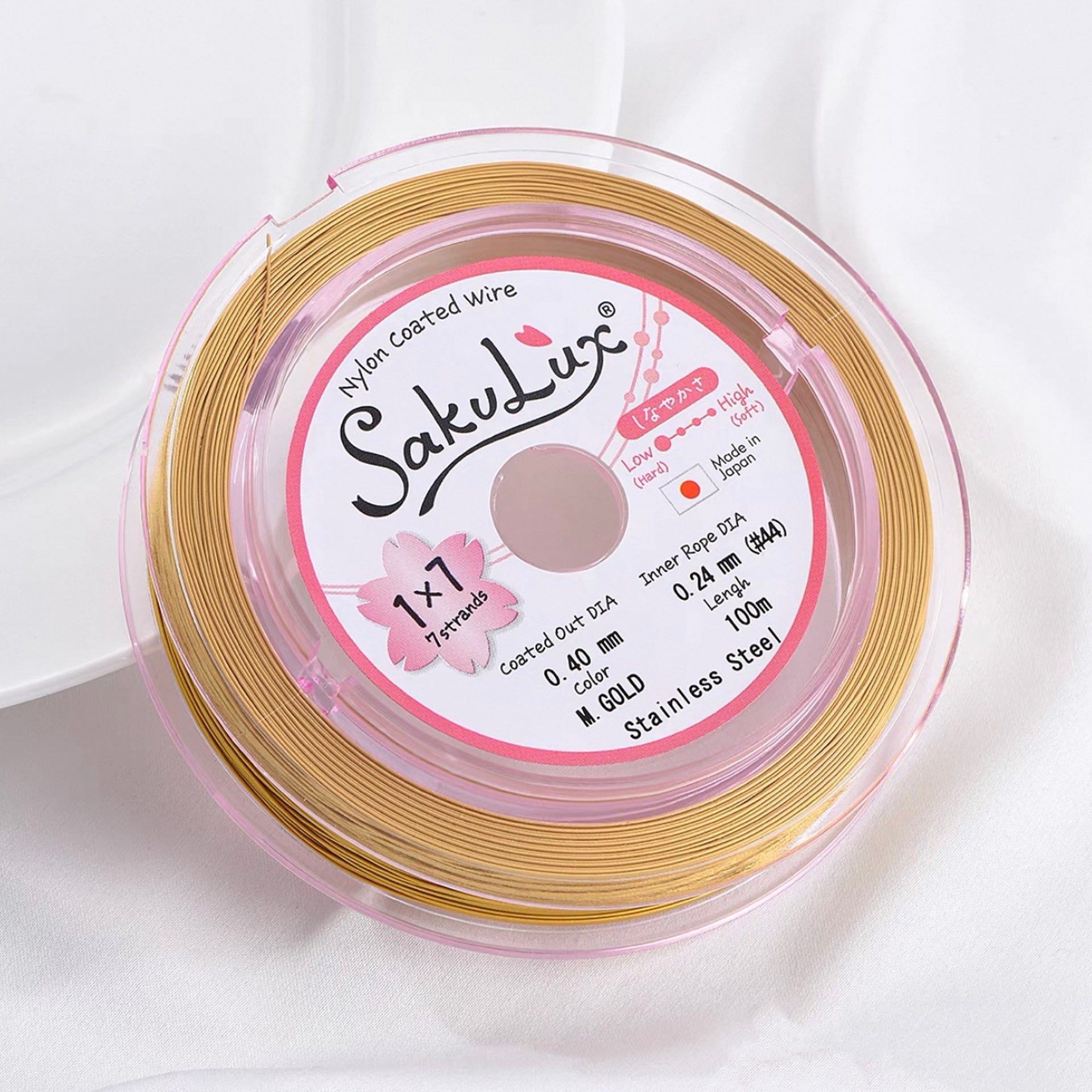 FLEXY7 Steel Wire Gold and Silver Soft Wire Non-Elastic Pearl Bracelet Necklace Wire for Earrings and Hair Accessories