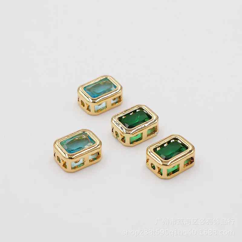 jewelry accessories beaded spacer inlaid zircon chain DIY pendant