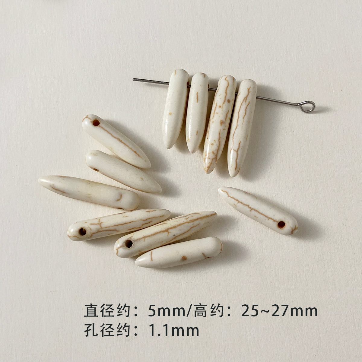 Large Synthetic White Turquoise Spacer Beads Round Beads Loose Beads Mobile Phone Chain Necklace Beaded Diy Accessories Material Beads