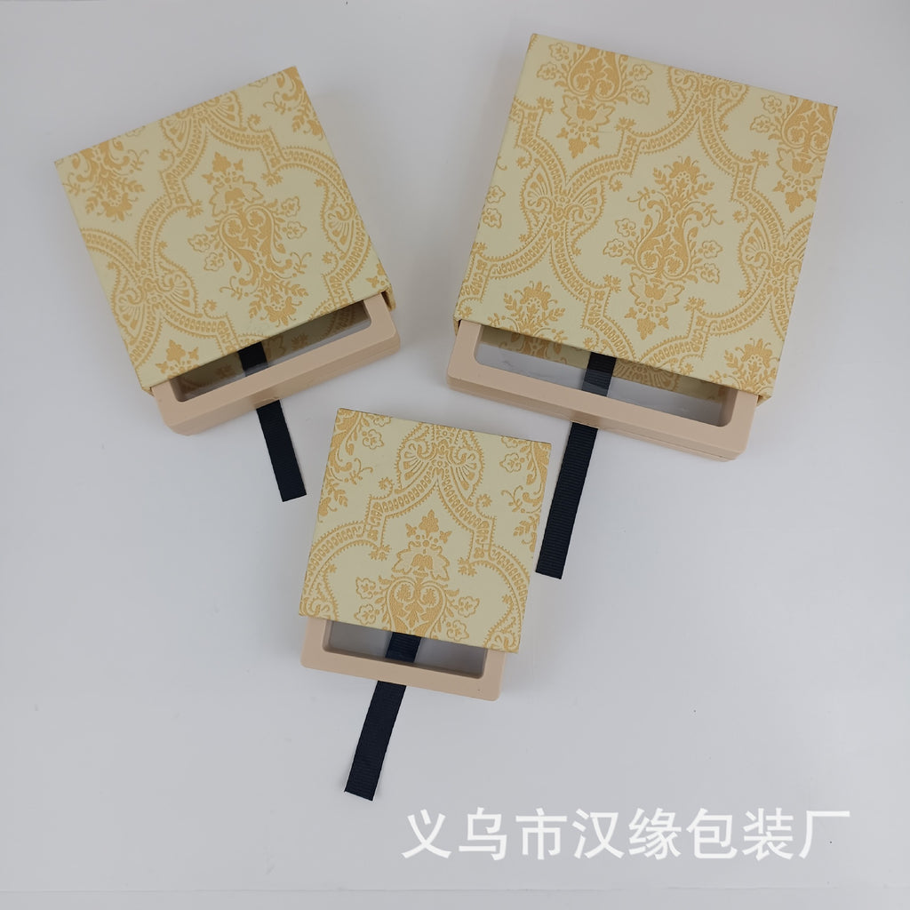 Drawer-style Jewelry Storage Box Packaging PE Film Suspension Box Anti-oxidation Jewelry Ring Bracelet Necklace Nail Art Display