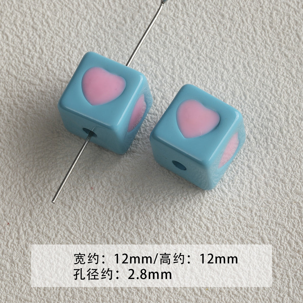 [Bihai] acrylic paint cheese star cone beaded mobile phone chain loose beads diy accessories material beads