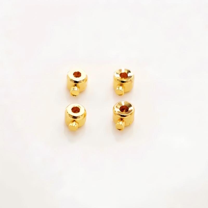 Color-preserving plated  positioning bead and buckle pressure clip