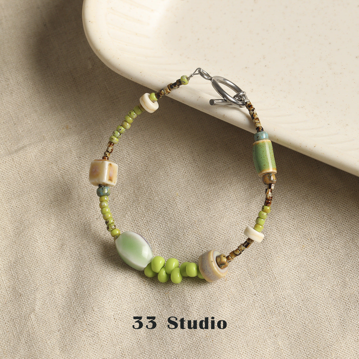 New Chinese style vintage ceramic beads rice beads water drop diy accessories material package bracelet necklace mobile phone chain beaded loose beads