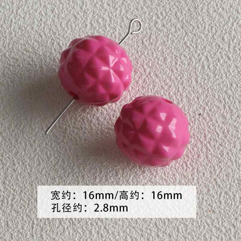 【 Spicy Girl Powder 】 Acrylic baking paint star love bead string mobile phone chain loose bead DIY accessory material bead