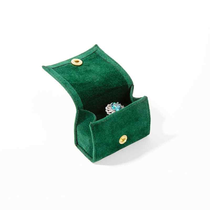 Portable Mini Velvet Ring Box Creative Jewelry Box Earrings Necklace Jewelry Box Hand Accessories Storage Box Velvet Bag 