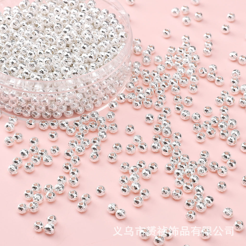 Broken Silver, a Few Pounds Thick Silver-Plated Loose Beads, Square Triangular Beads, DIY Handmade Beading Materials, Jewelry Bracelet Accessories