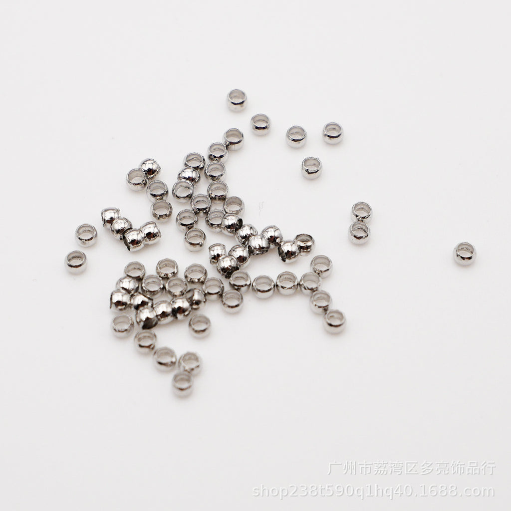 Plated 18K gold color clip flat positioning bead positioning tube diy necklace bracelet handmade jewelry accessories finishing fixed beads