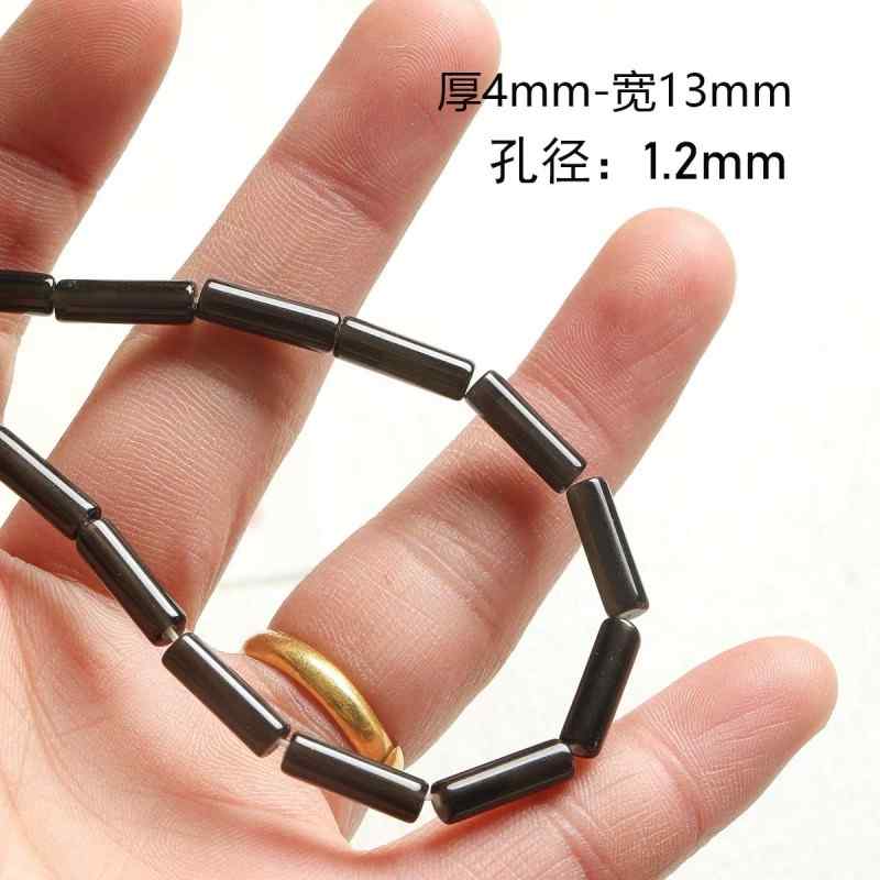 Niche natural stone tiger eye black agate abacus diy material