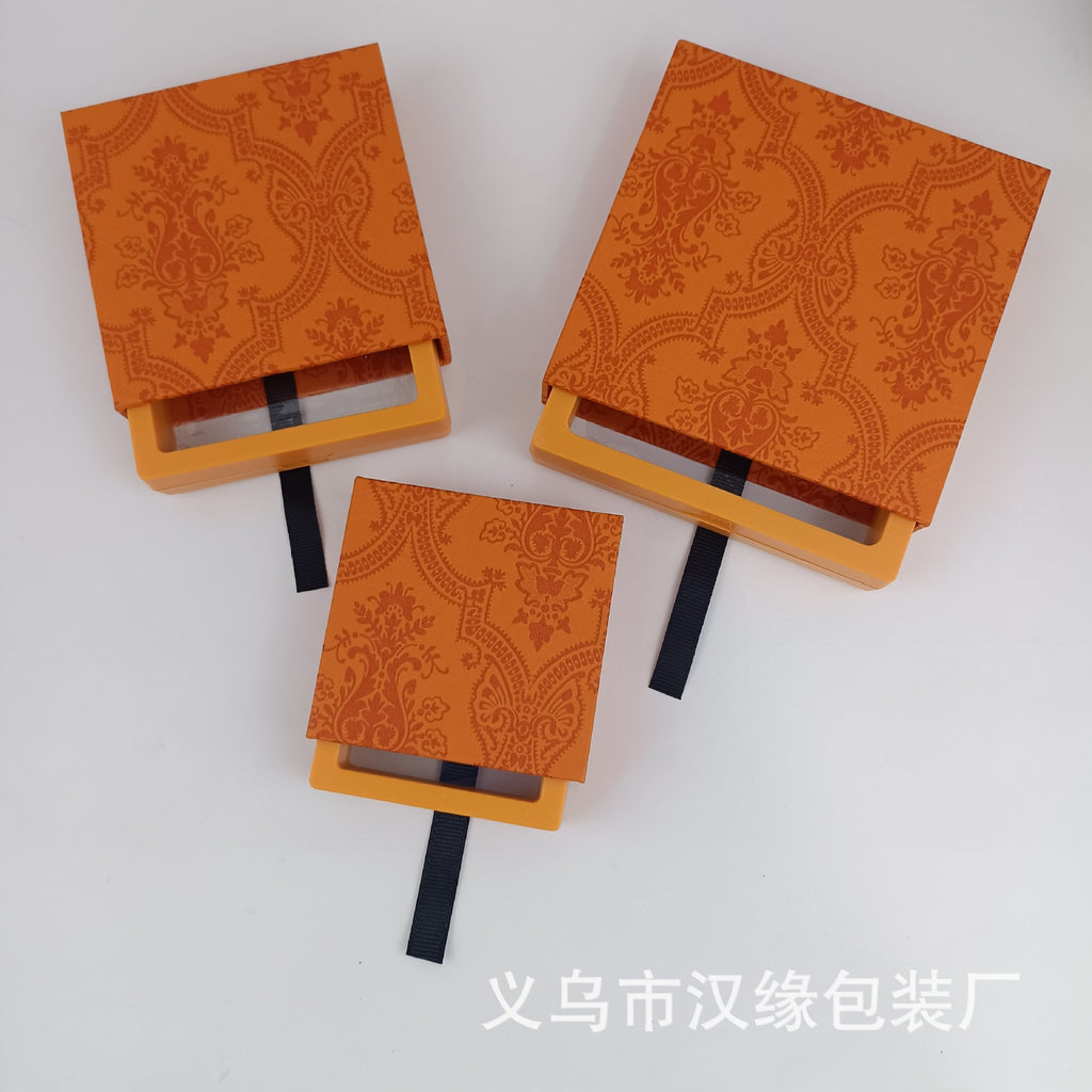 Drawer-style Jewelry Storage Box Packaging PE Film Suspension Box Anti-oxidation Jewelry Ring Bracelet Necklace Nail Art Display