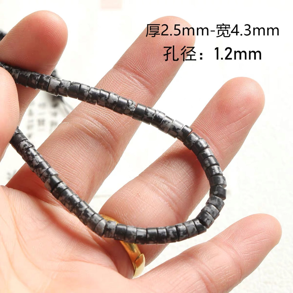 Niche natural stone tiger eye black agate abacus beads round beads bracelet necklace beaded diy accessories material loose beads