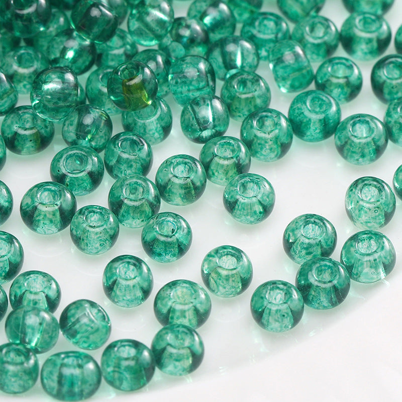 Green Style Guofeng Glass Glazed Beads Rice Beads DIY Handmade Homemade Beaded Bracelet Necklace Accessories
