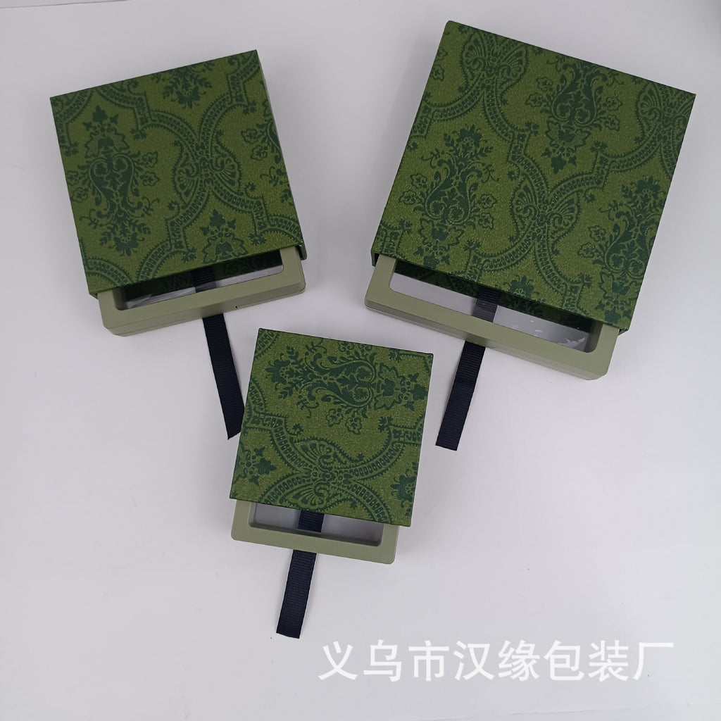 Drawer-style Jewelry Storage Box Packaging PE Film Suspension Box Anti-oxidation Jewelry Ring Bracelet Necklace Nail Art Display