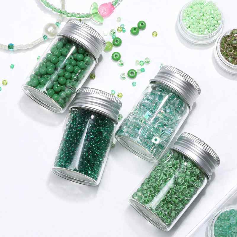 Green Style Glass Glazed Rice Beads DIY Handmade Accessories