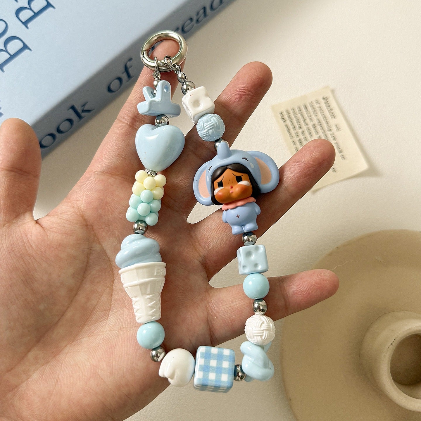 [Bihai] acrylic paint cheese star cone beaded mobile phone chain loose beads diy accessories material beads