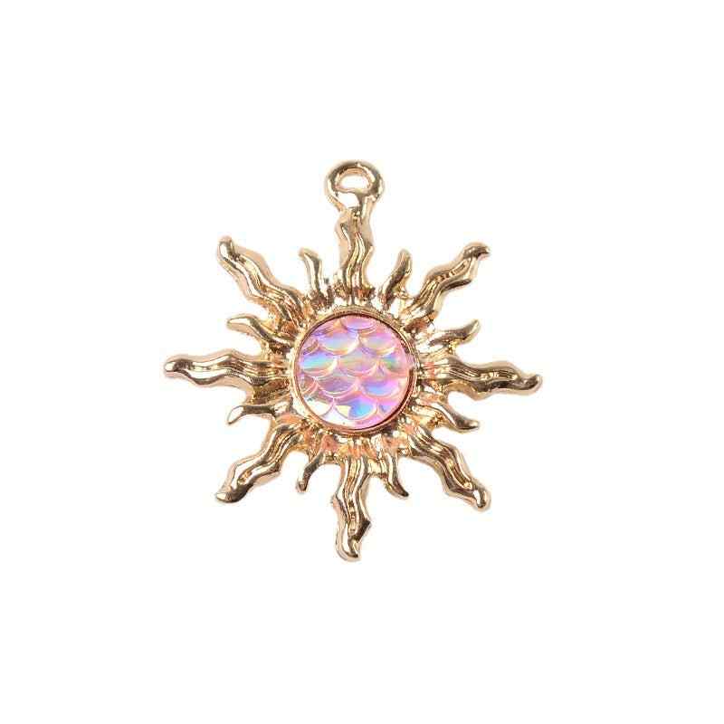 Alloy pendant sunflower Baroque style love pendant diy jewelry accessories alloy accessories spot wholesale 