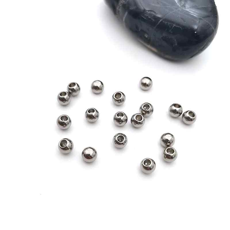 Spot stainless steel half-hole ball non-perforated rope chain tail bead positioning