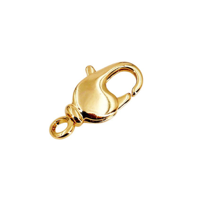 18K Gold Plated Copper Color Retention Rotating Korean Lobster Clasp Universal Clasp Bracelet Necklace End Clasp DIY Jewelry Accessories