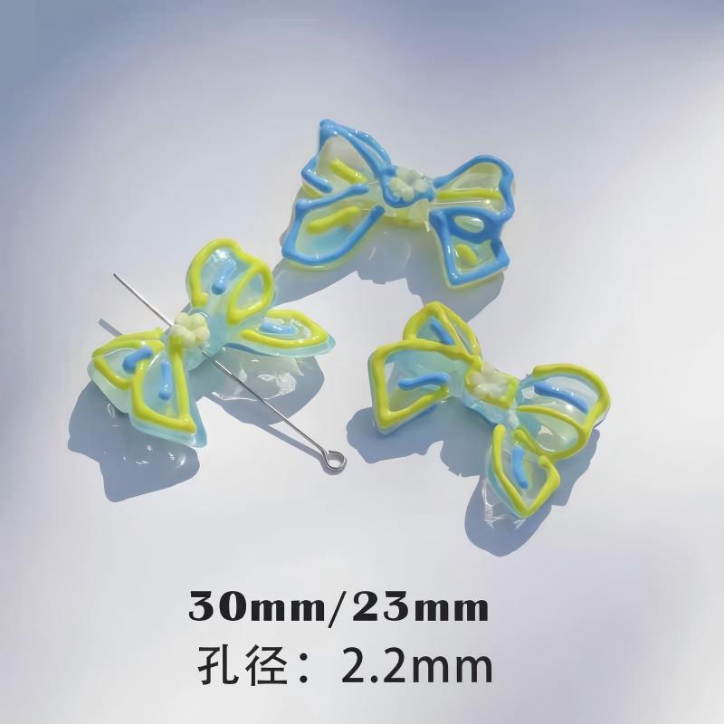 heavy oil blue hand-painted beads diy handmade accessories material package beaded beads loose beads