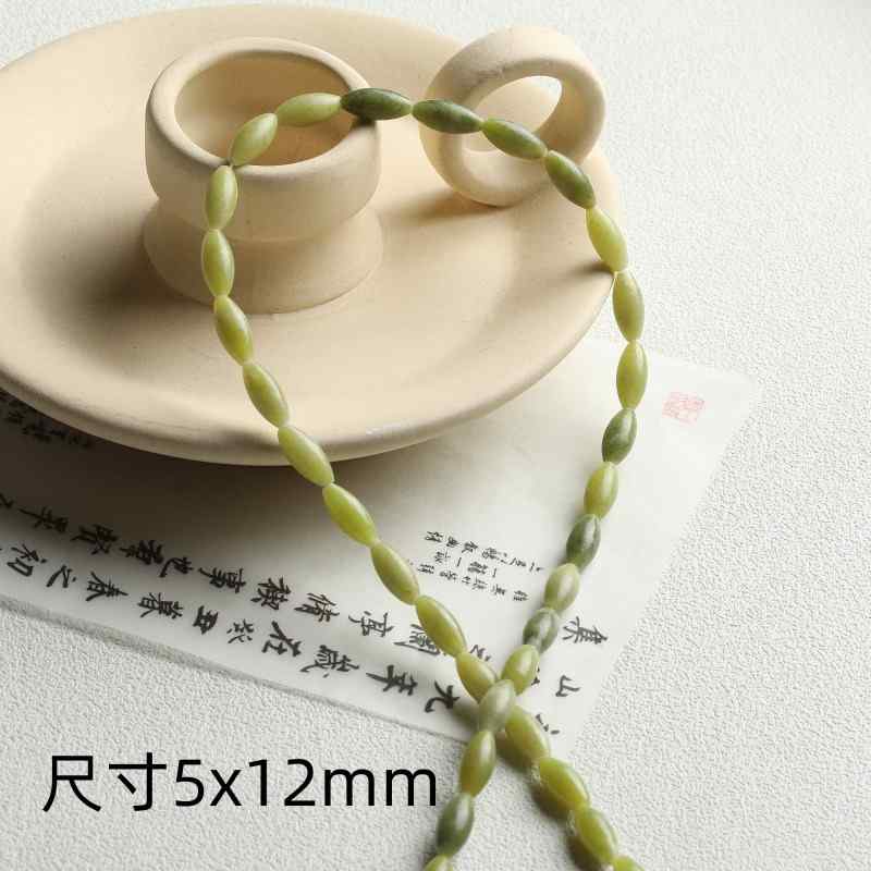 Rice beads natural stone Shoushan and Tiger Eye agate spacer beads handmade diy jewelry accessories