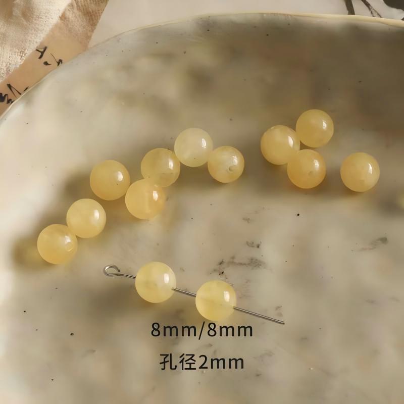 Vintage natural Crystal Jade loose beads round beads beads spacer beads diy accessories material package bracelet necklace earrings