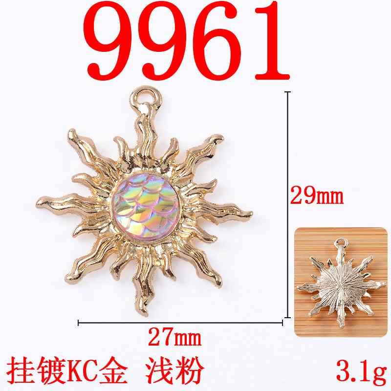 Alloy sunflower Baroque style love pendant diy jewelry accessories