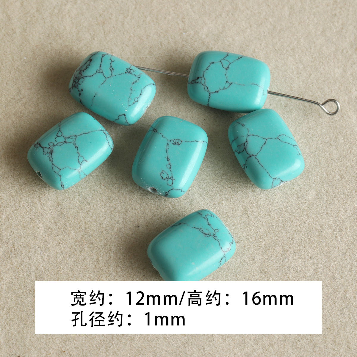 Natural Turquoise Round Beads Spacer Abacus Loose Beads Braided Bracelet Necklace Earrings DIY Accessories Material Beads