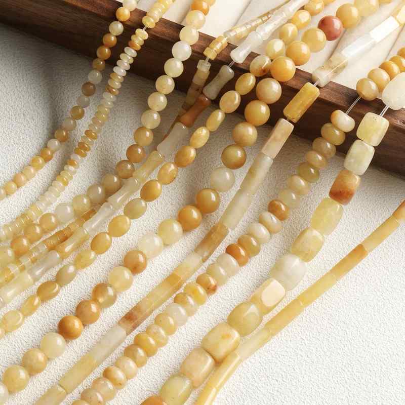All-match natural stone round tube bead diy accessories material