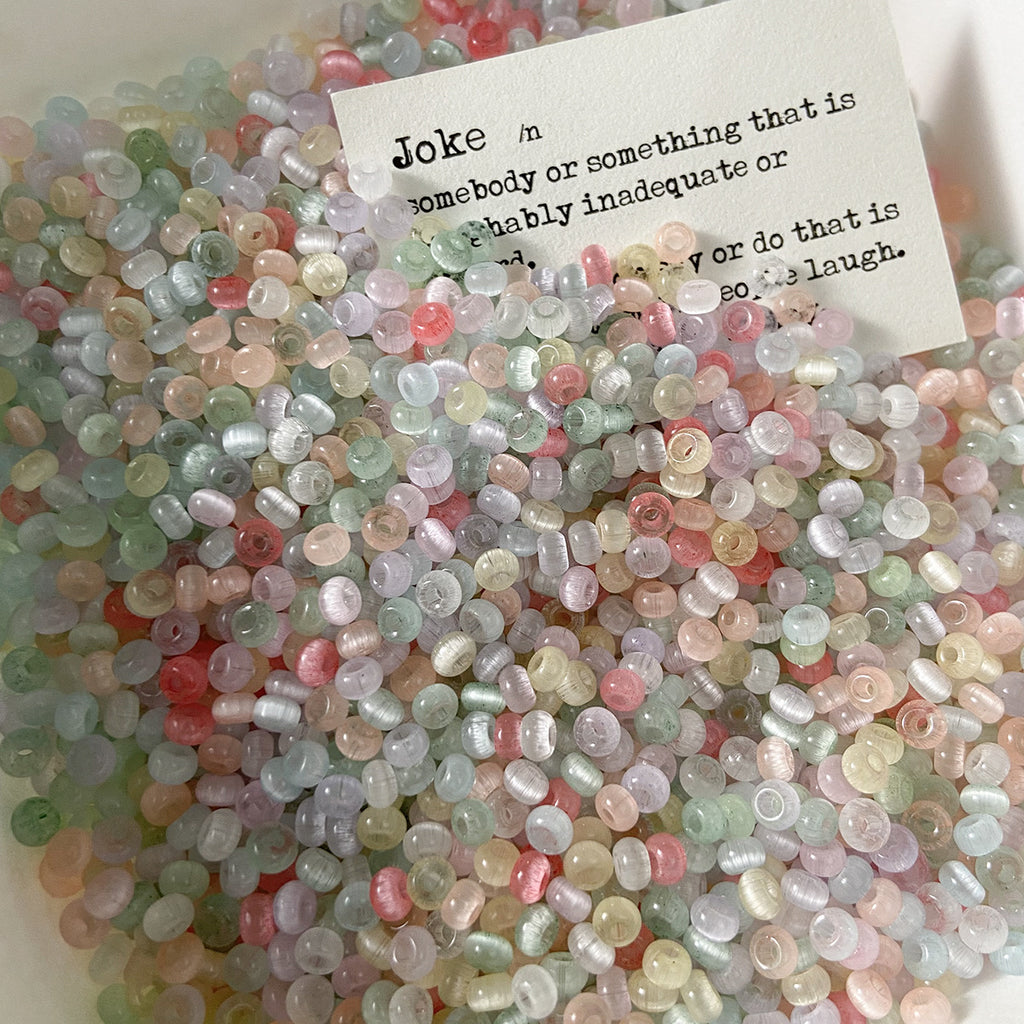 4*2mm Brushed Cat's Eye Abacus Rice Beads Braided Bead Bracelet Necklace Loose Beads DIY Accessories Material Beads