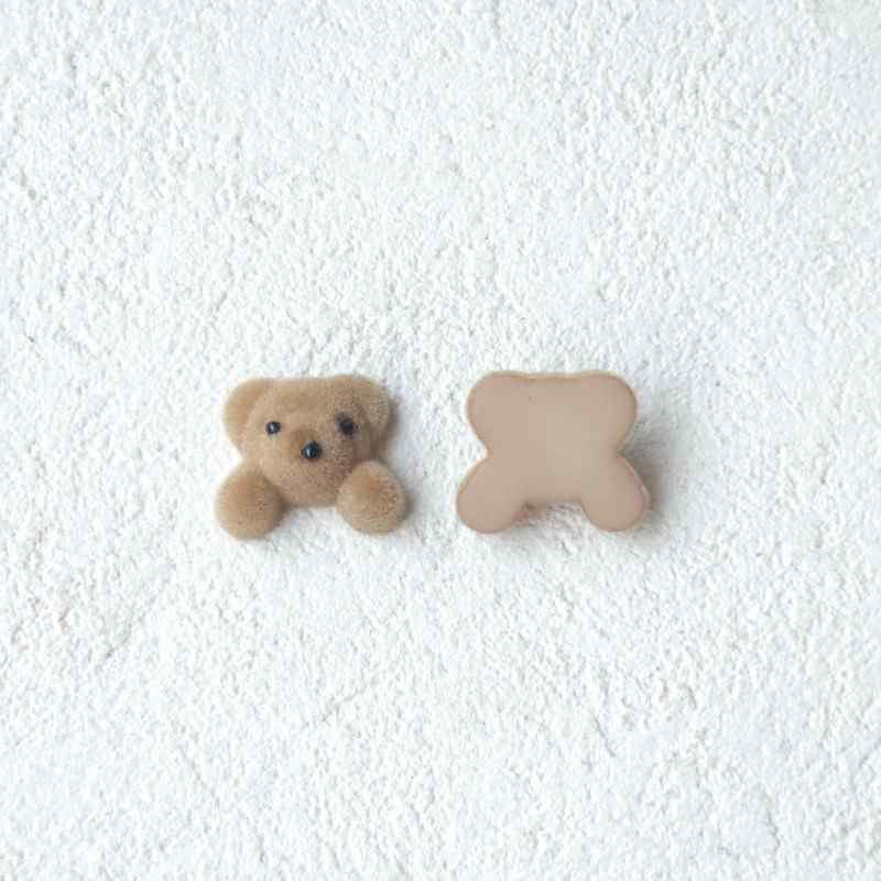 teddy bear edge clip bangs clip DIY accessories materials
