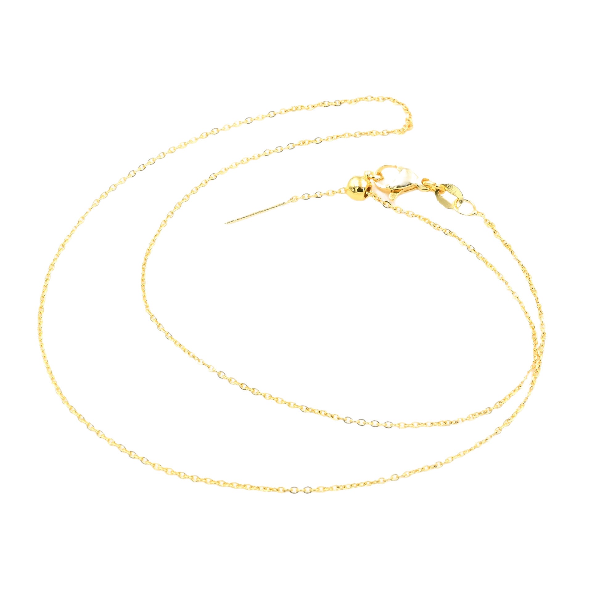 14k Gold Color Retention DIY Handmade Chain O-shaped Chain Universal Chain Adjustable Box Chain Color Retention Necklace Manufacturer Wholesale