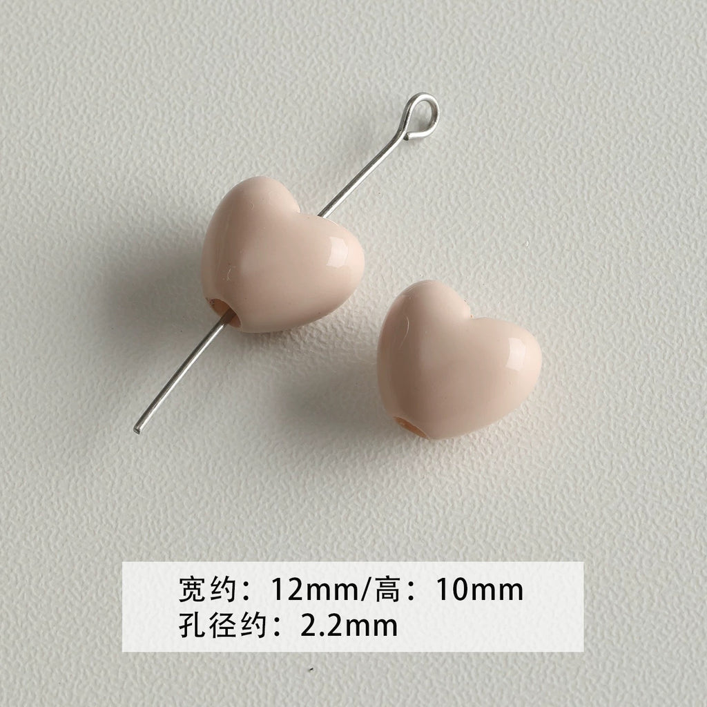 Baking paint curry color series square beads acrylic loose beads mobile phone chain key chain beads diy accessories material