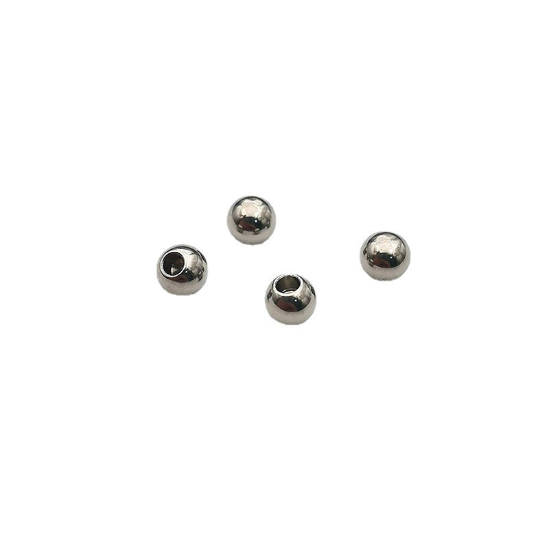 Spot stainless steel half-hole steel ball non-perforated steel ball rope chain tail bead positioning bead diy jewelry accessories