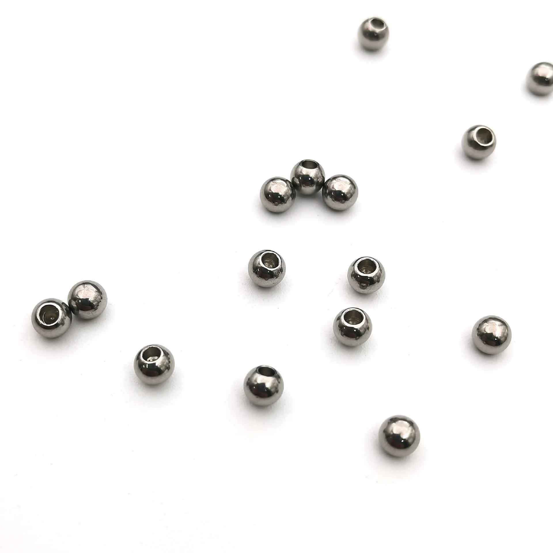 Spot stainless steel half-hole ball non-perforated rope chain tail bead positioning