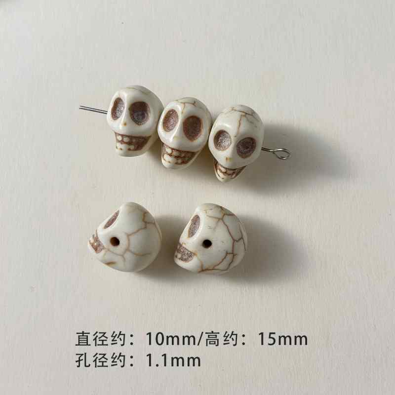 Synthetic White Turquoise Spacer Round Beads Diy Accessories Material