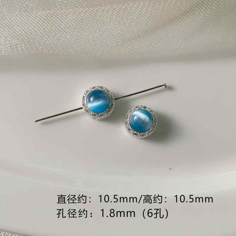 plated opal imitation aquamarine pendant bead diy accessories material