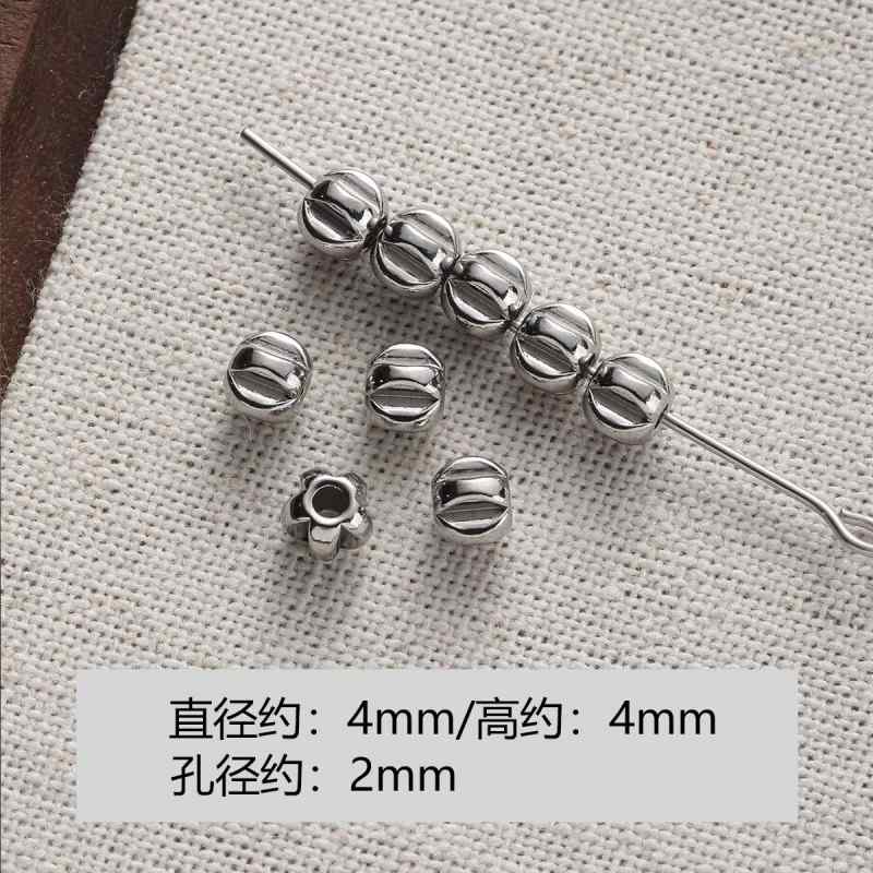 Color-preserving spacer round beads beaded diy accessories material loose beads bracelet necklace beads