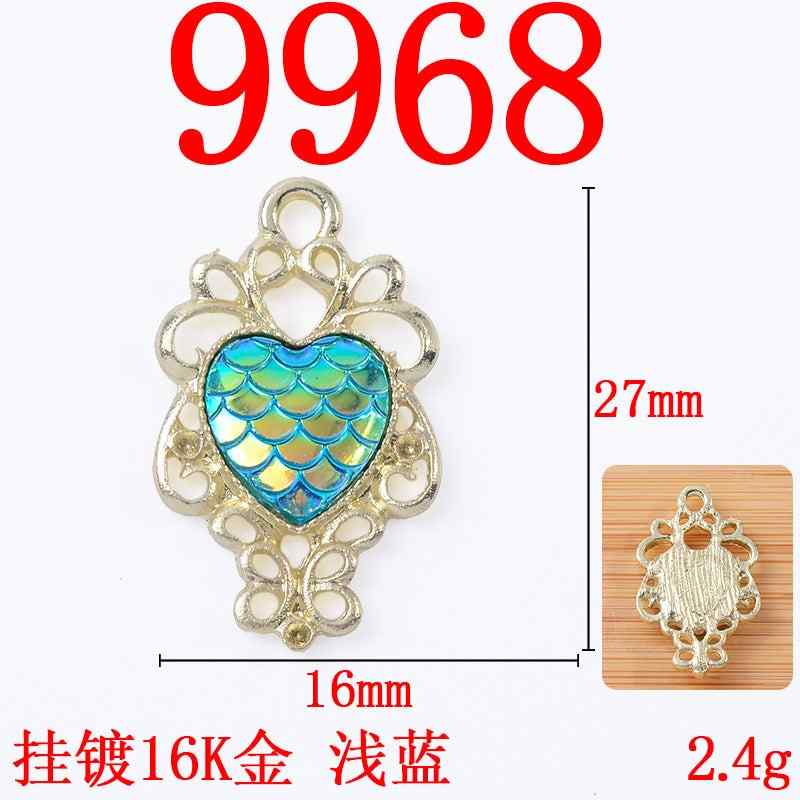 Alloy sunflower Baroque style love pendant diy jewelry accessories